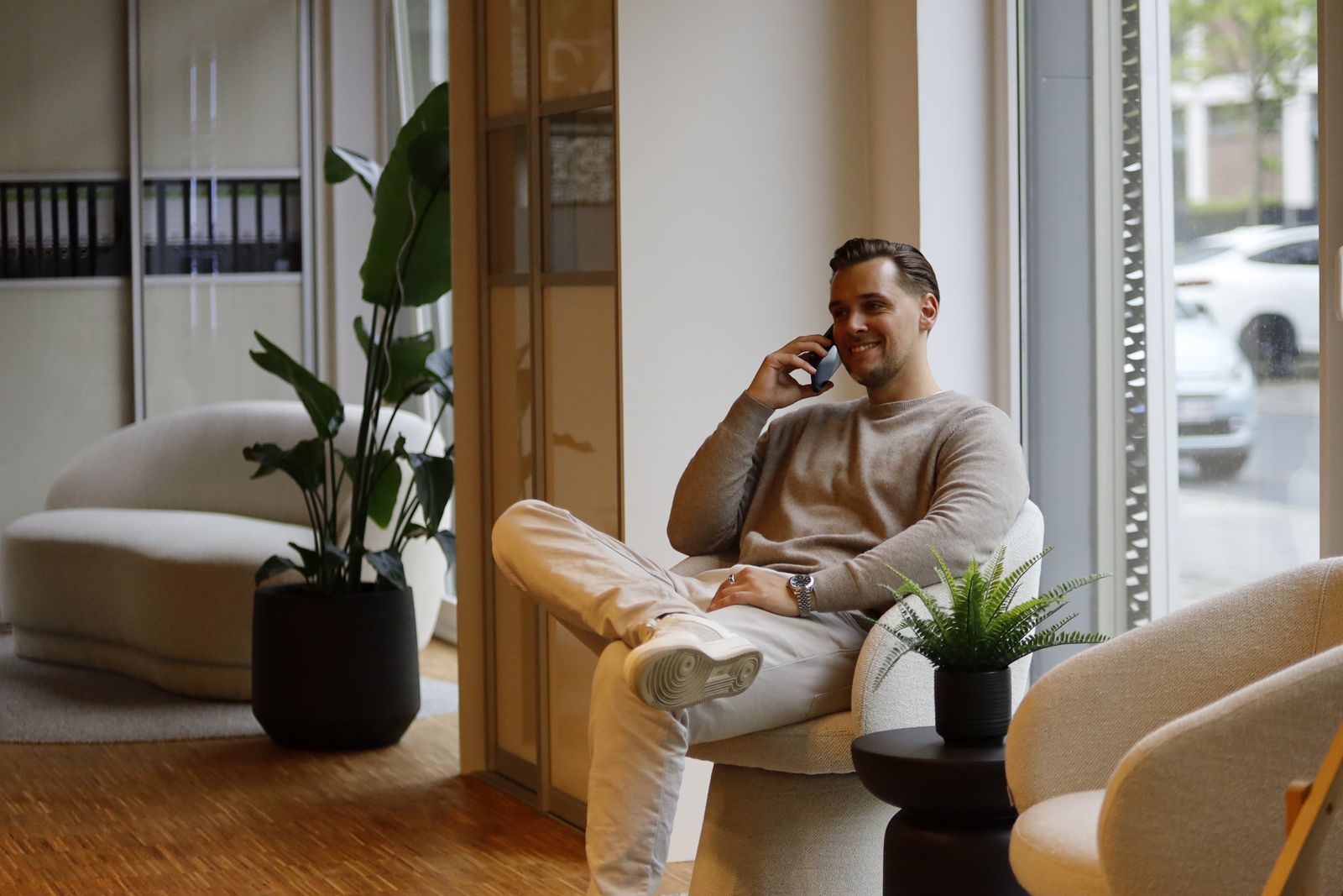 David Mergelmeyer im persönlichen Gespräch im Showroom