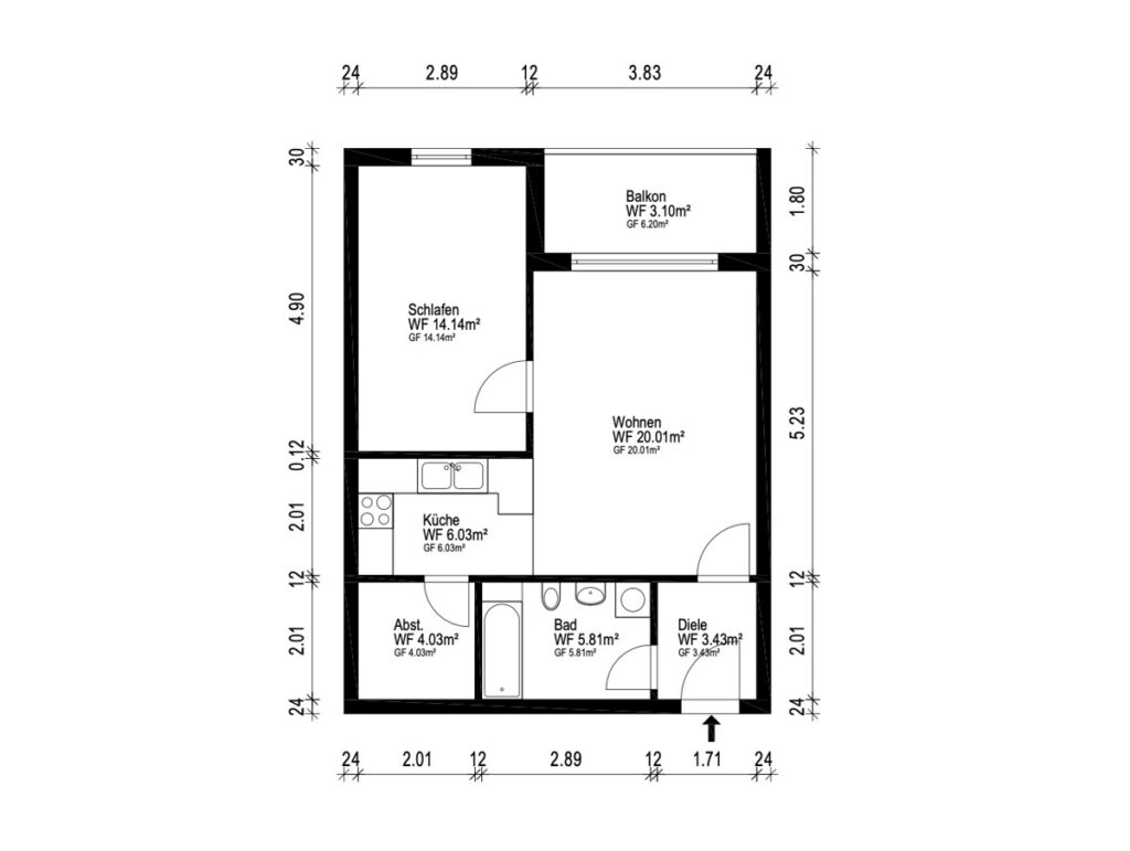 Grundriss 1. Obergeschoss