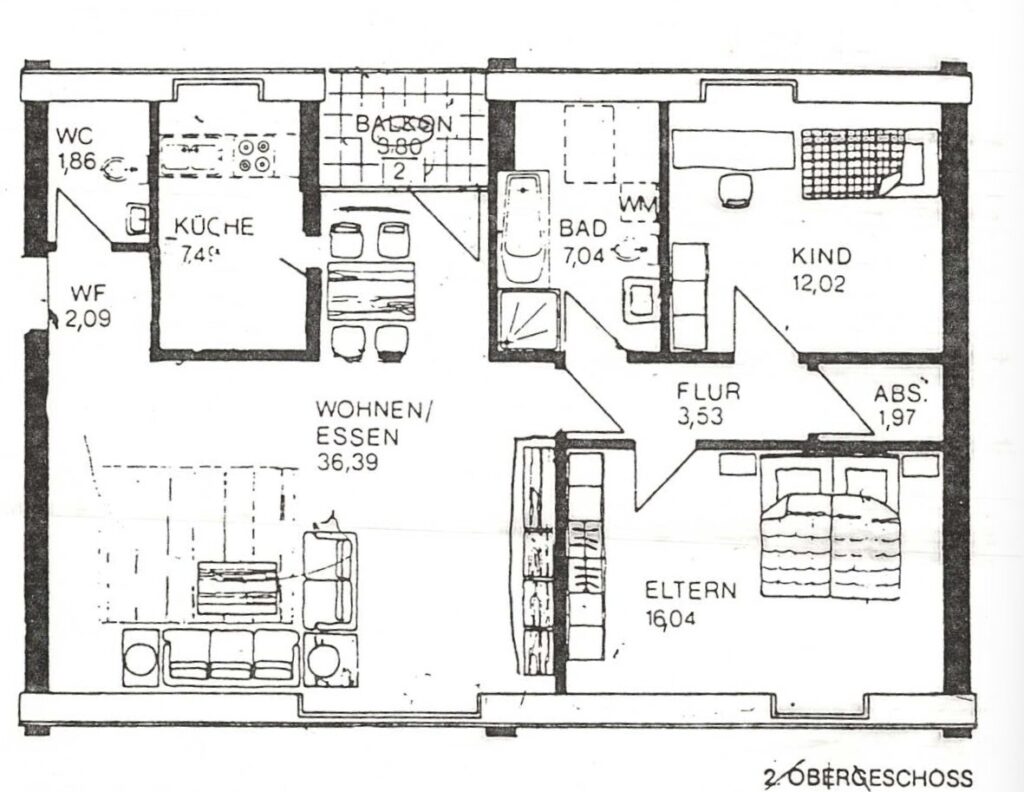 Grundriss 2. Obergeschoss